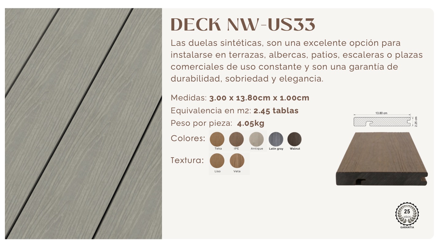 Deck sintético modelo 6